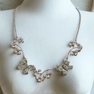 D'Orlan Necklace with Drop Pierced Earrings